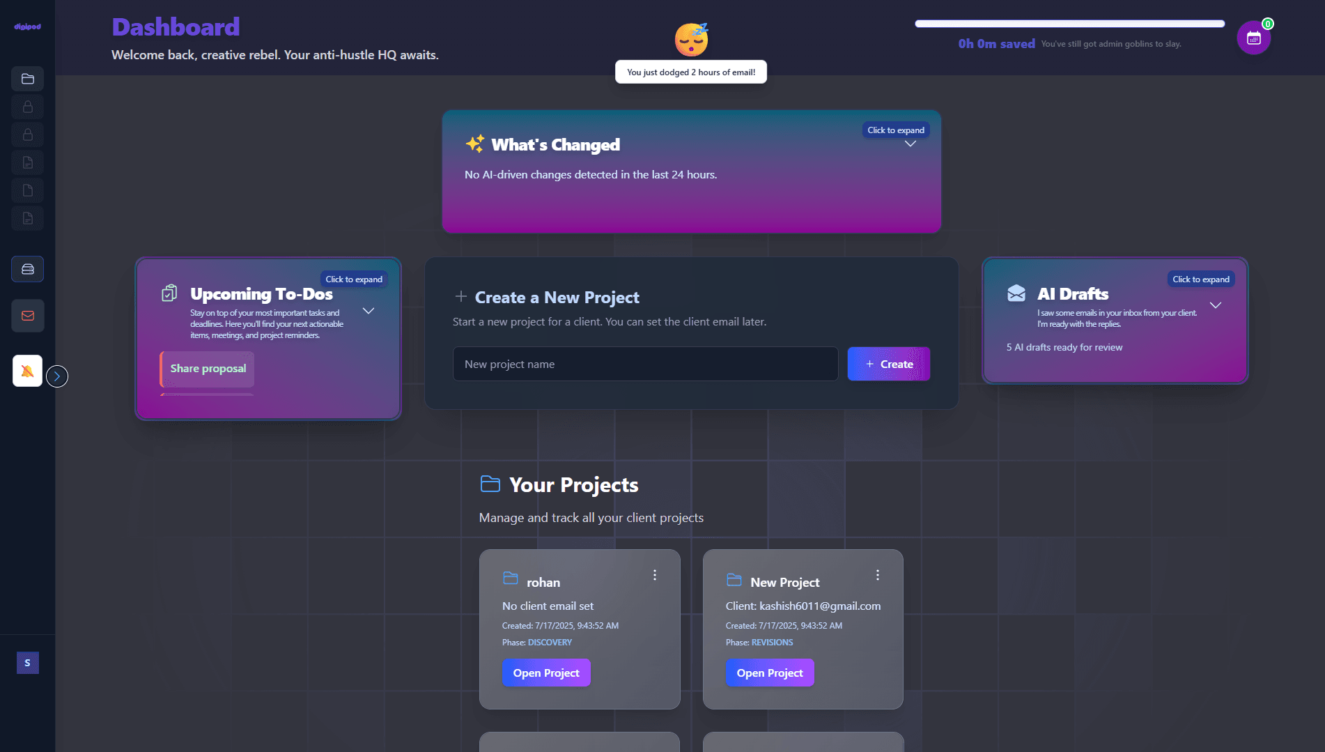 Dashboard Screenshot